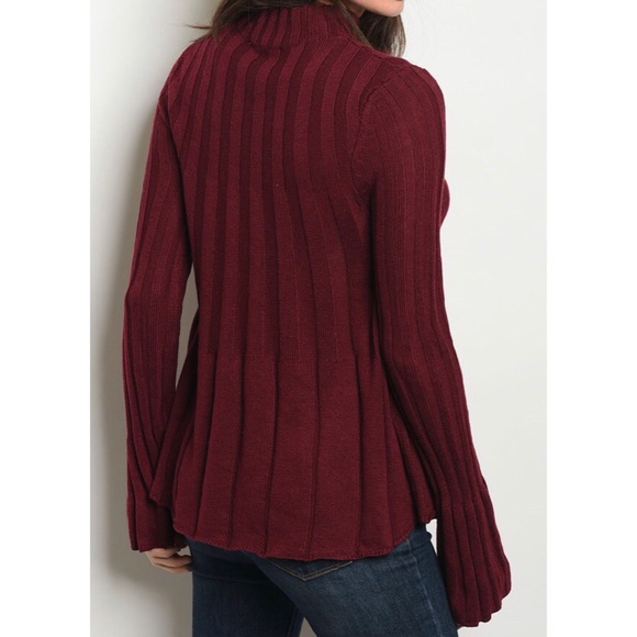 <<RATED 5-STAR>> Burgundy Woolblend Sweater - Picture 2 of 6